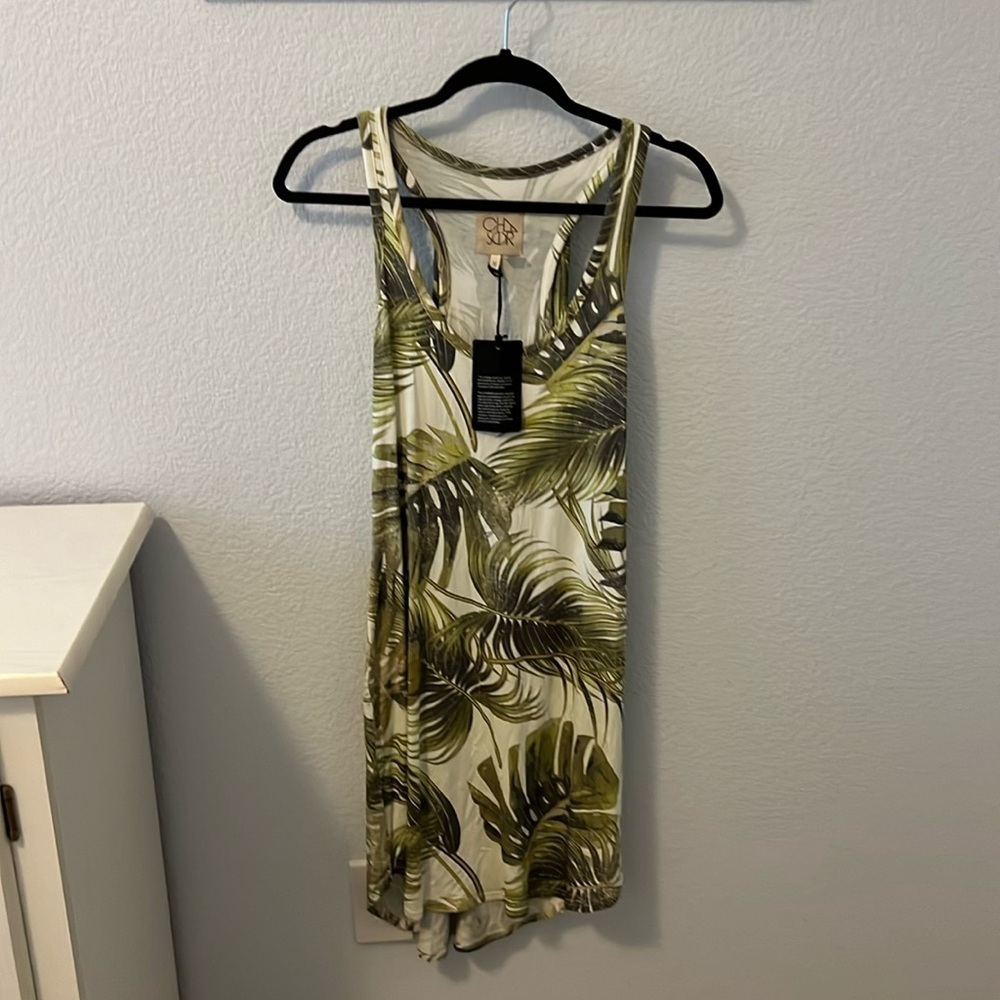 Chaser Palm Leaf Racerback Dress